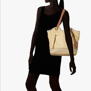 The Sak Women's Sierra supple Leather Shopper Bag In Buttercup Espadrille.